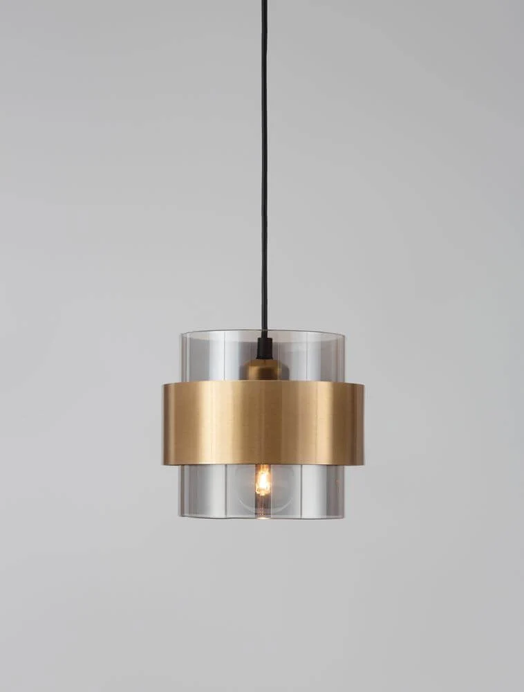Sianna Pendelleuchte Ø 18cm Gold, Rauch, Schwarz