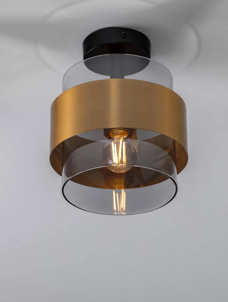 Sianna Deckenleuchte Ø 18cm Gold, Rauch, Schwarz