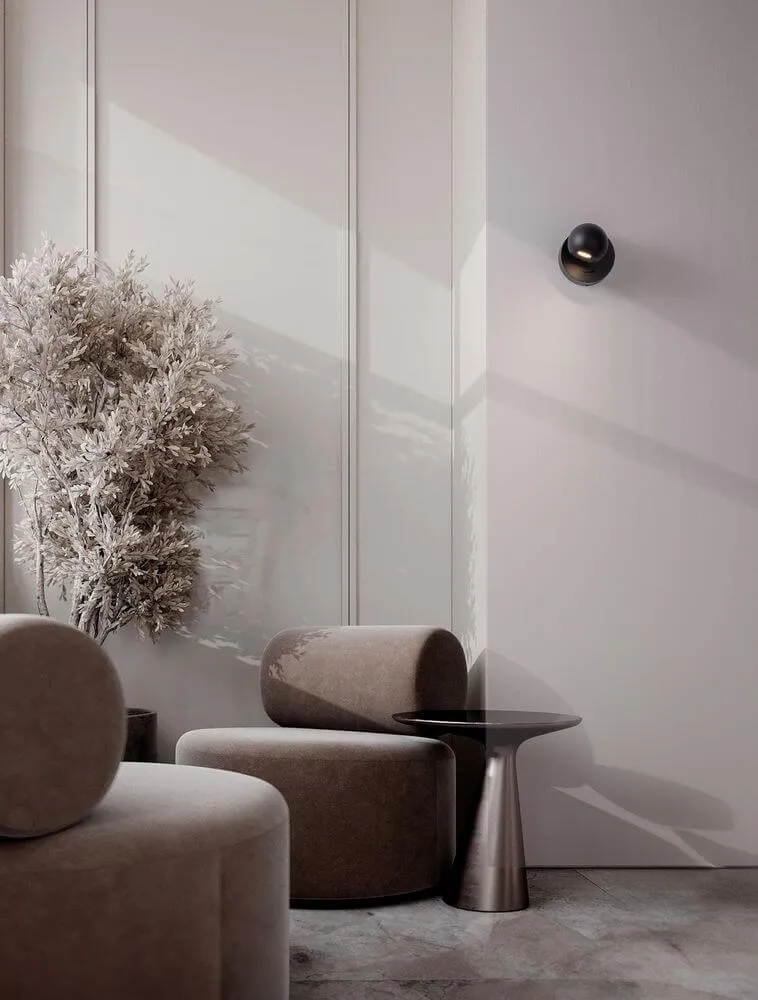 Sfera Wandleuchte 3000K Schwarz