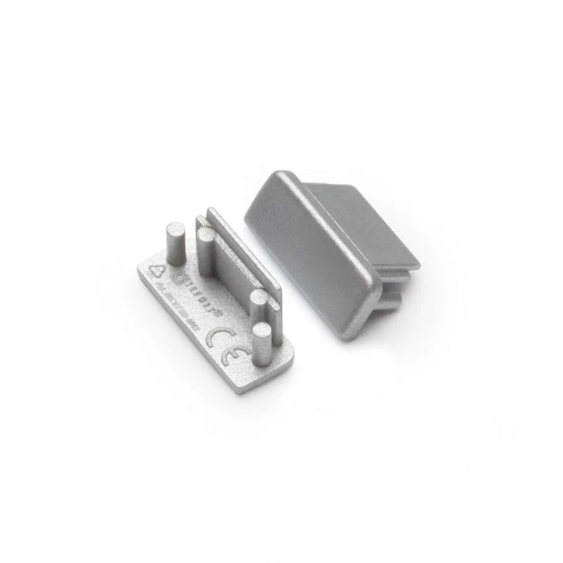 END CAP ZONDER KABELOPENING | SURFACE | 10MM | ZILVER | 20 STUKS