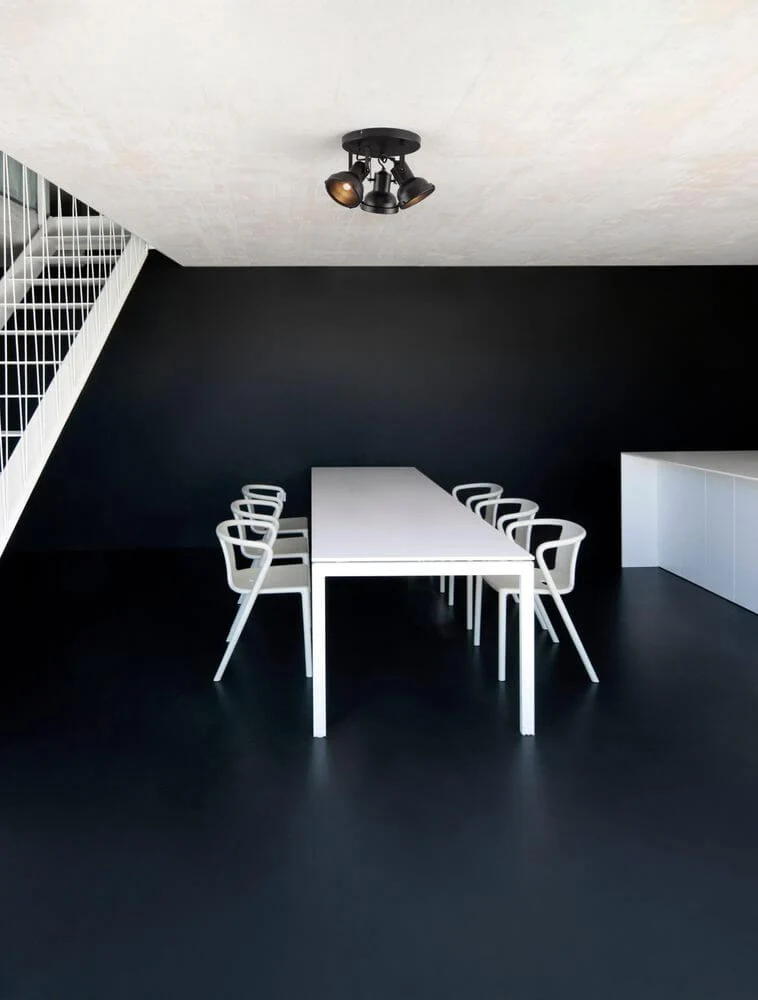 Ruvi Deckenleuchte GU10 3-flammig Ø 24cm Schwarz