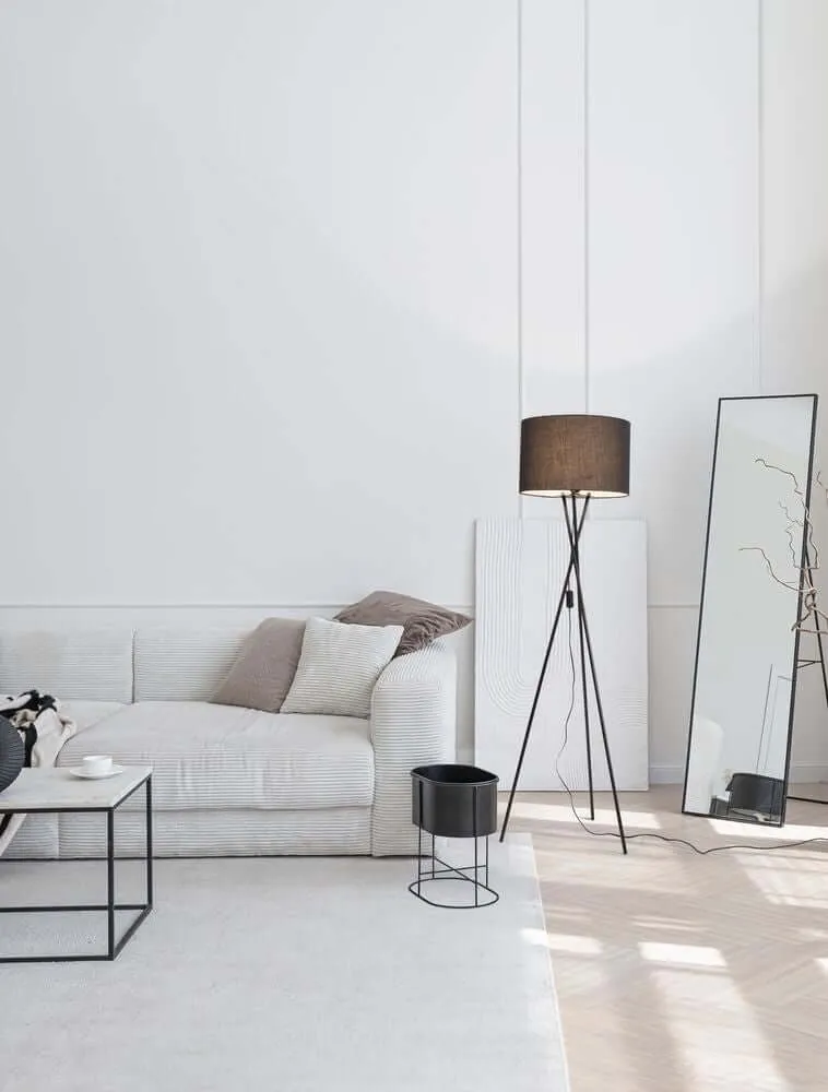 Retro Stehlampe Schwarz