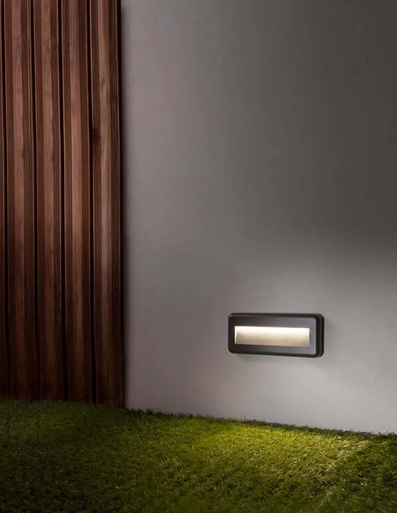 Pulsar LED Außenwandleuchte Rechteckig Abstrahlwinkel 38° Dunkelgrau IP54