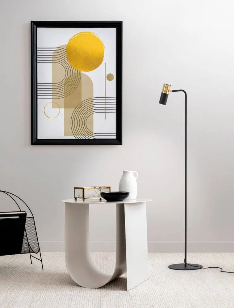 Pongo Stehlampe Schwarz, Gold