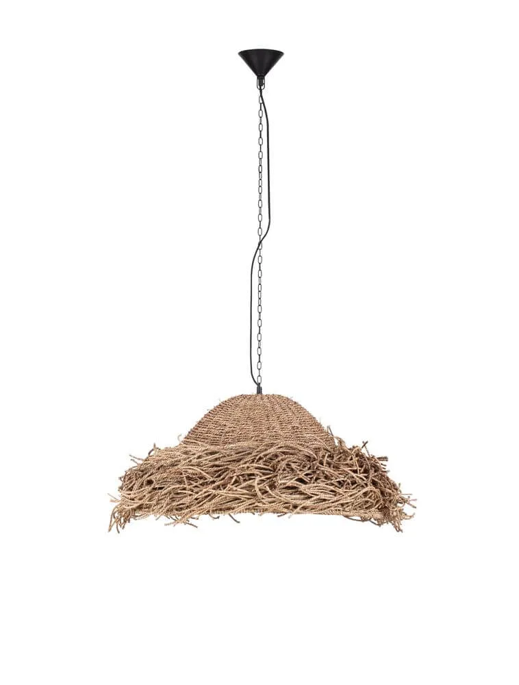 Natu Pendelleuchte E27 Seegras Braun