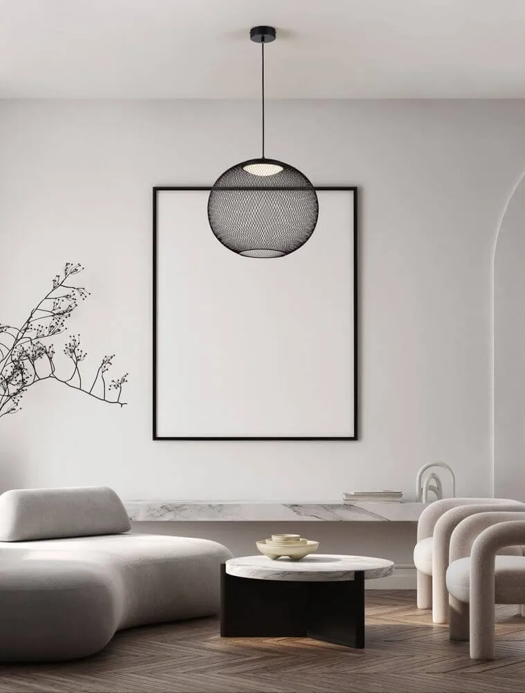 Kinetic LED Pendelleuchte 3000K Schwarz