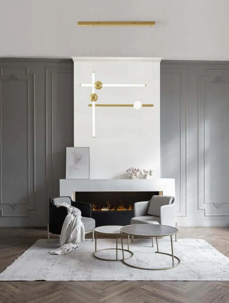 Neutron LED Pendelleuchte 3-flammig 3000K Gold