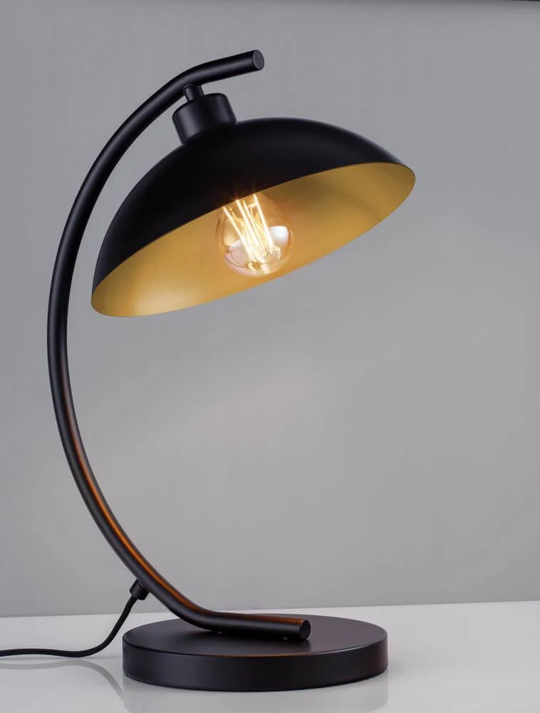 Mirba Tischleuchte Schwarz, Gold