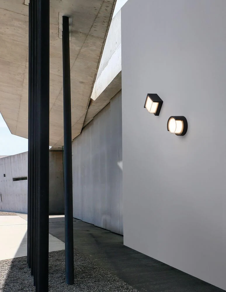 Max LED Außenwandleuchte Ø 10cm 3000K Dunkelgrau IP65