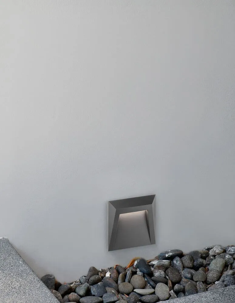 Luton LED Außenwandleuchte Lichtauslass Kegel 3000K Dunkelgrau IP65