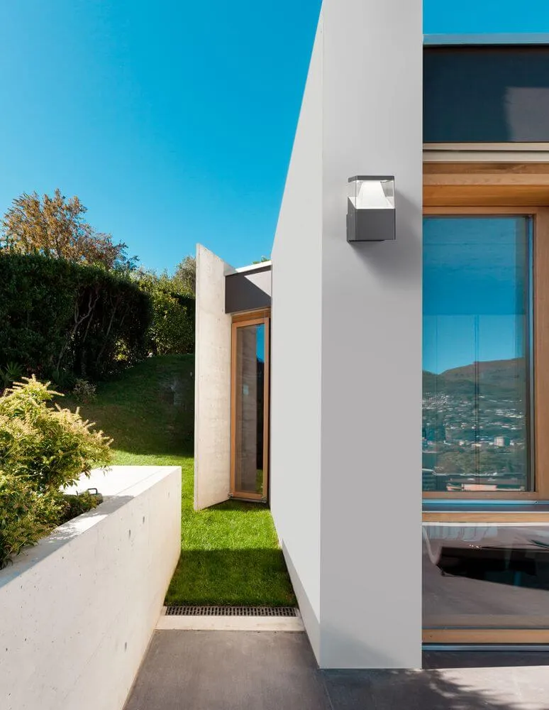 Lock LED Außenwandleuchte 3000, 4000K Dunkelgrau IP54
