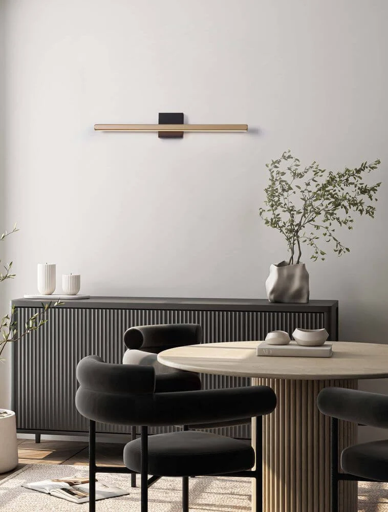 Lios LED Wandleuchte 3000K Schwarz, Braun