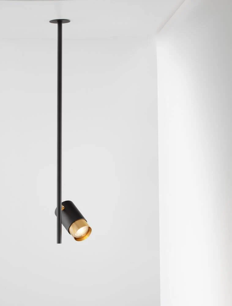 Pongo Pendelleuchte Deckeneinbau 1-flammig Ø 5,9cm Schwarz, Gold