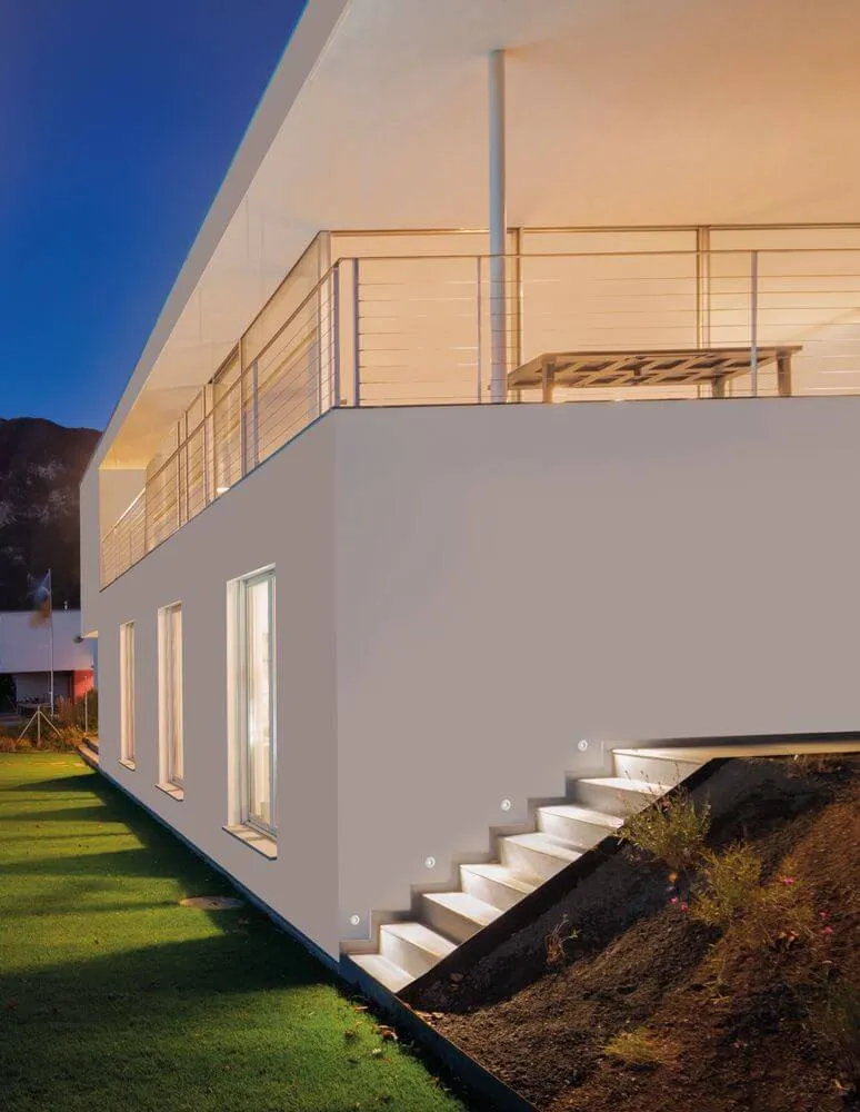 Passagio LED Außenwandeinbauleuchte Ø 3,9cm Lichtauslass Rund 3000K Weiß IP54