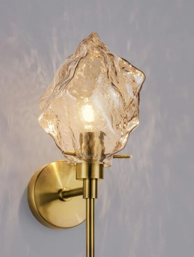 Odelle Wandleuchte Gold, Bernstein