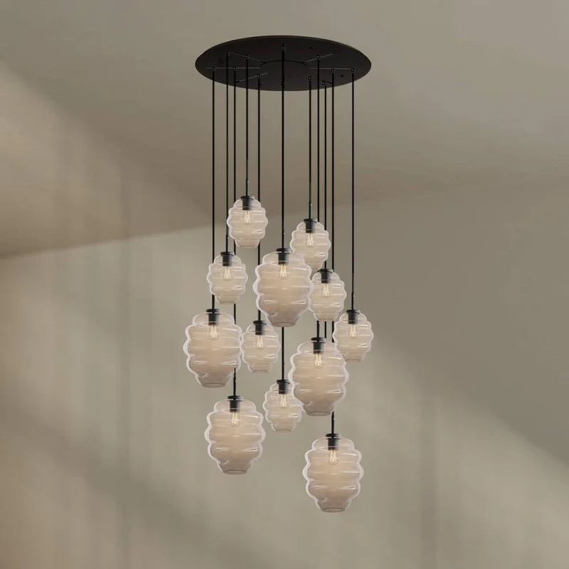 s.luce Echos Galerieleuchte 12-flammig Ø 80cm Baldachin Ø 18/25cm