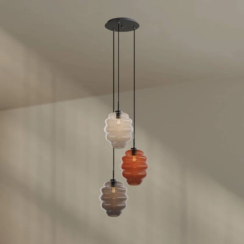 s.luce Echos Galerieleuchte 3-flammig Ø 40cm Baldachin Ø 25cm