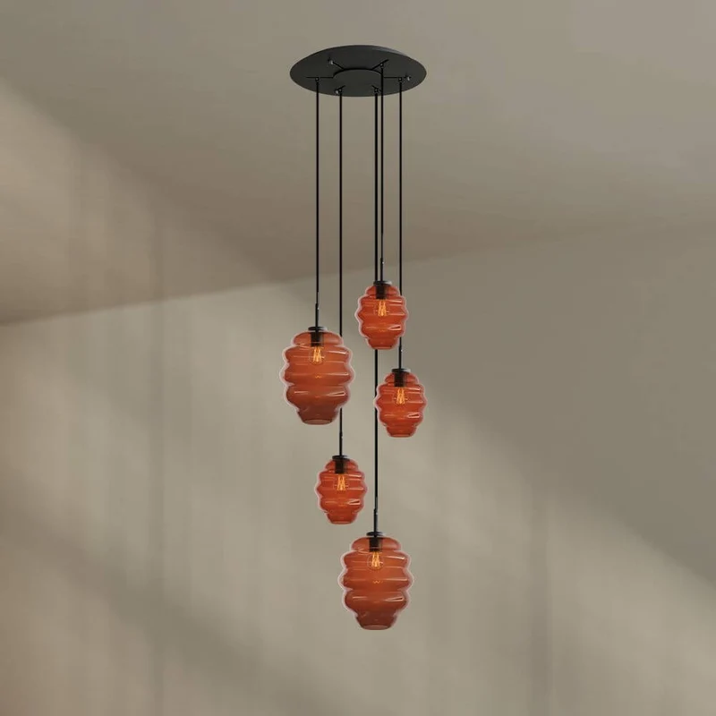 s.luce Echos Galerieleuchte 5-flammig Ø 60cm Baldachin Ø 18/25cm