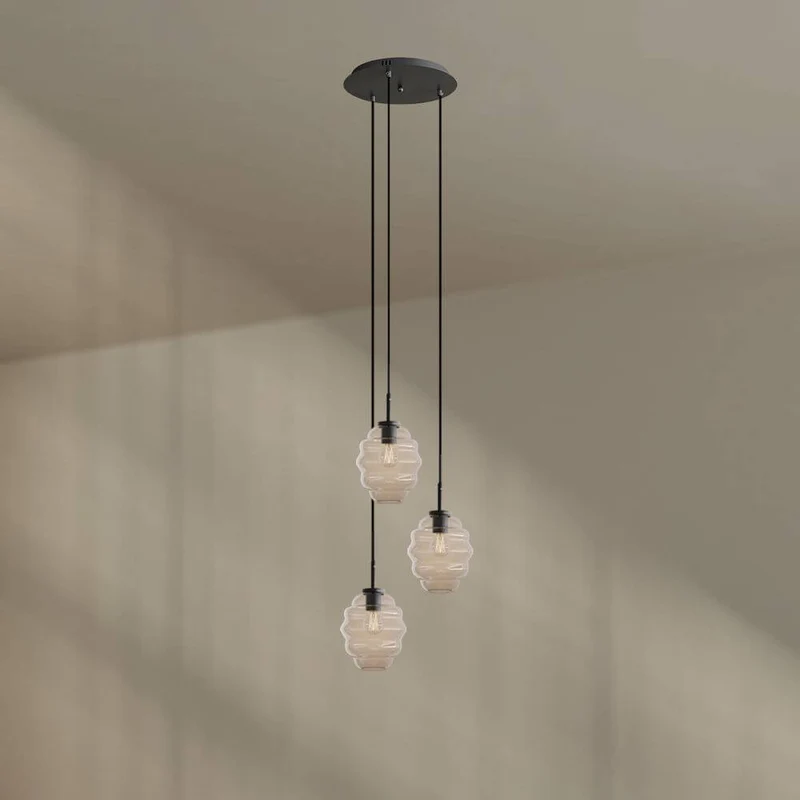 s.luce Echos Galerieleuchte 3-flammig Ø 40cm Baldachin Ø 18cm