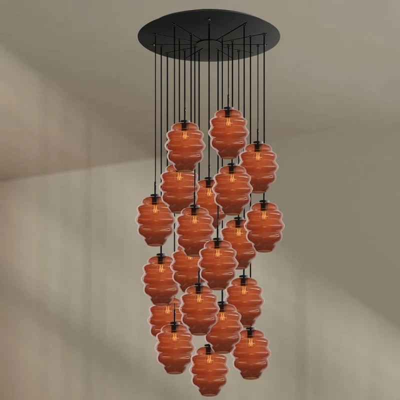 s.luce Echos Galerieleuchte 20-flammig Ø 120cm Baldachin Ø 25cm