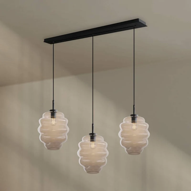 s.luce Echos Esszimmer-Hängeleuchte 3-flammig 120cm Ø 25cm