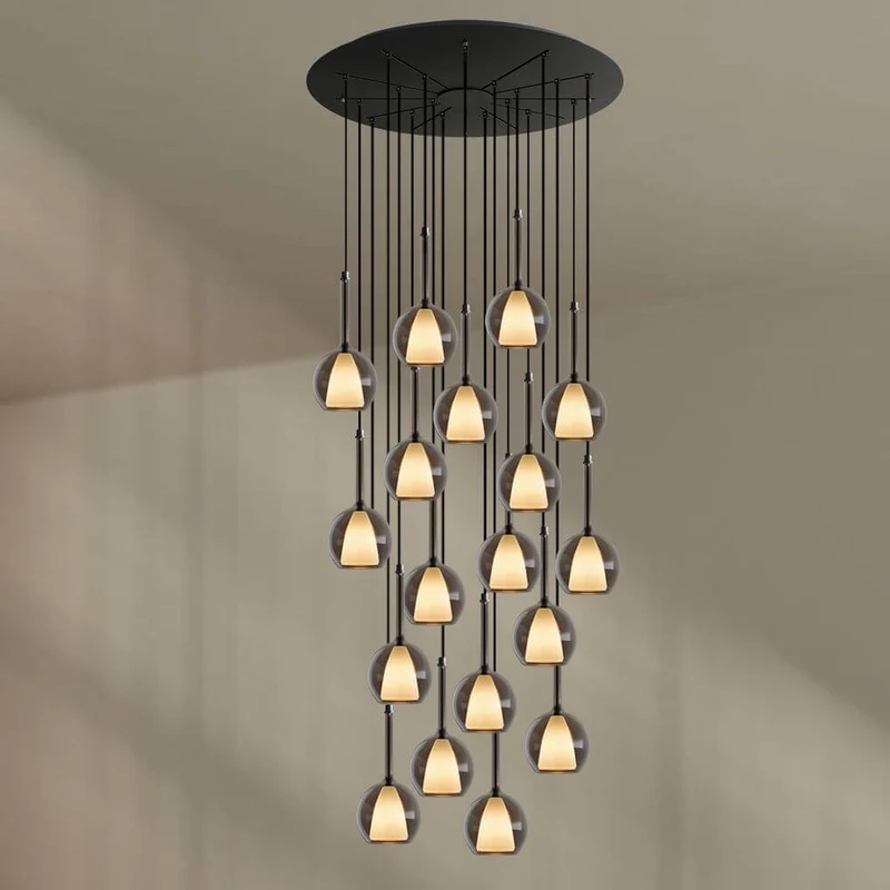 s.luce Belluna Galerieleuchte 20-flammig Ø 120cm Baldachin