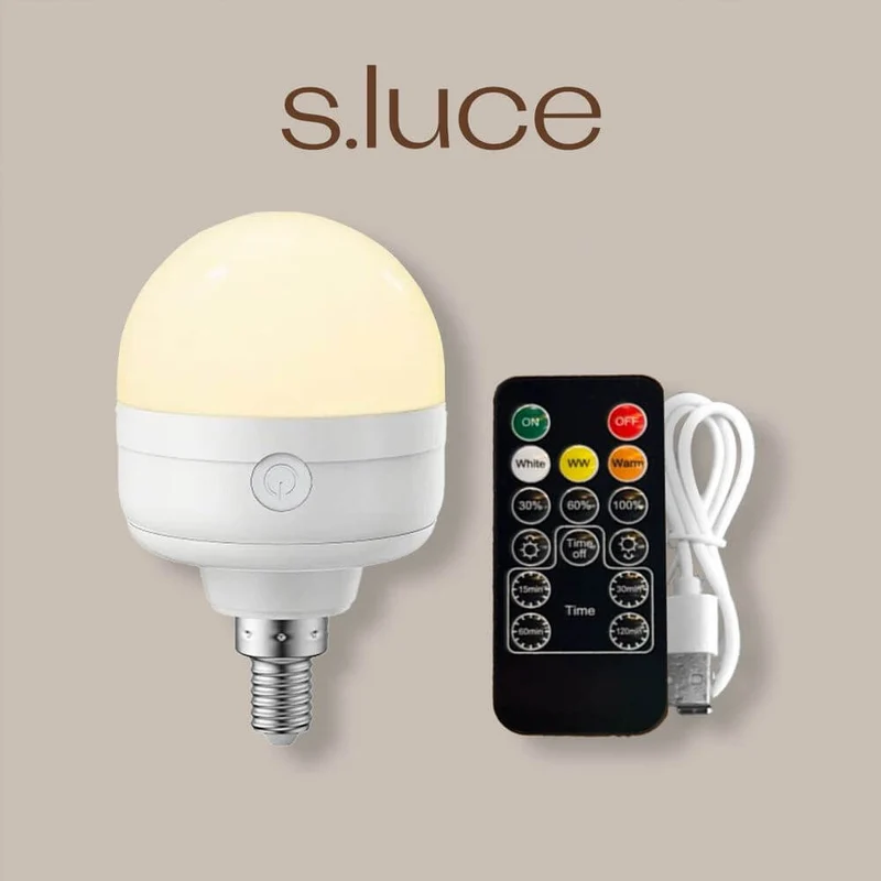 Mobiles LED Leuchtmittel 8W Dimmbar Akku Magnetisch warm/kalt