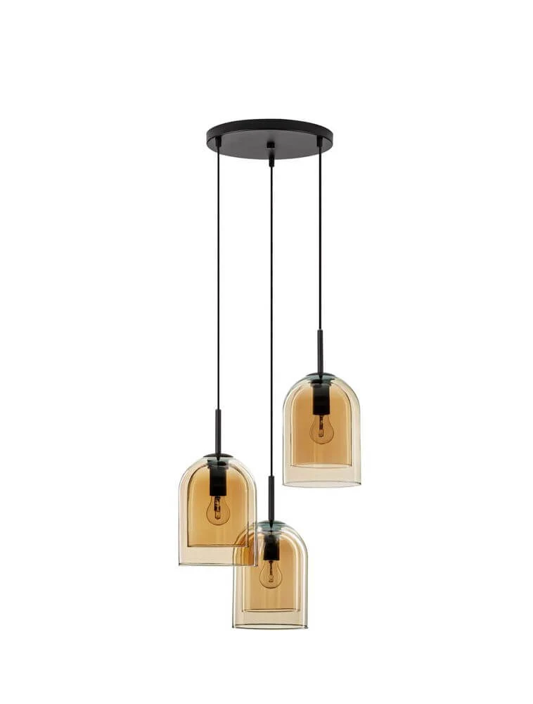 Velor Pendelleuchte E27 3-flammig Ø 30cm