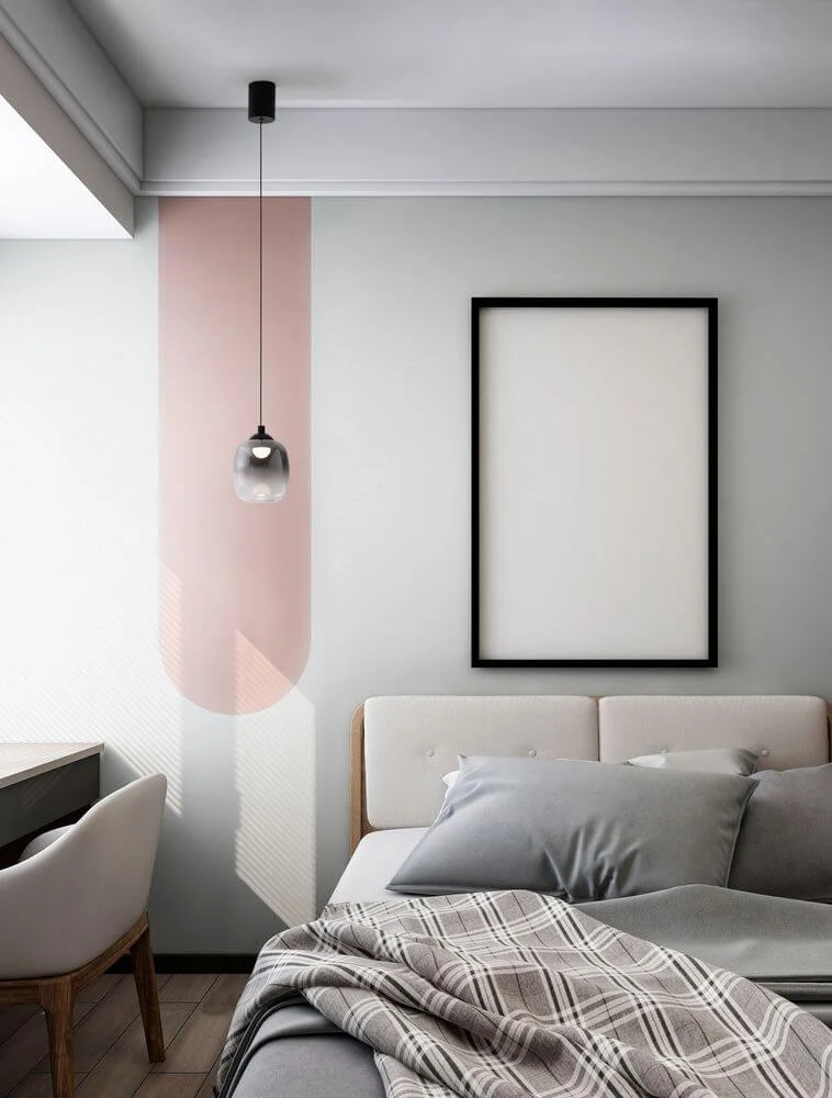 Kita LED Pendelleuchte Ø 10cm 3000K Schwarz, Rauch