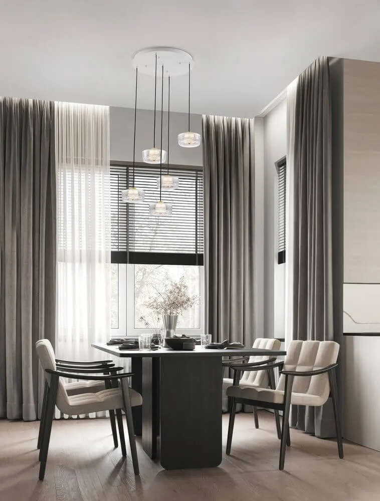 Keros LED Pendelleuchte 5-flammig 3000K Gold