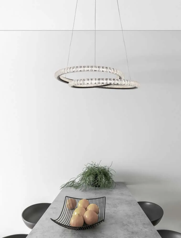 Ginevra LED Pendelleuchte Ø 48cm 3000K Schwarz