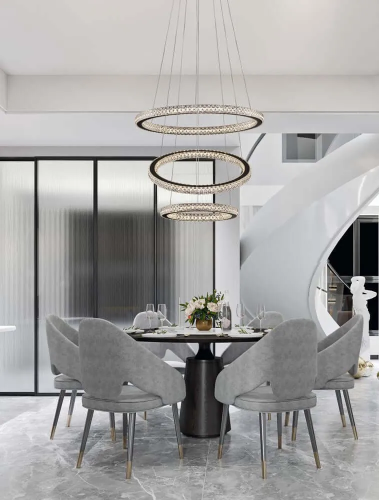 Ginevra LED Pendelleuchte 3-flammig Ø 51cm 3000K Schwarz