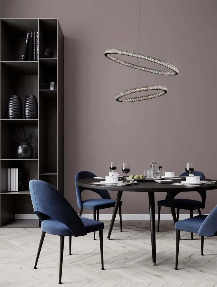 Ginevra LED Pendelleuchte 2-flammig Ø 60,5cm 3000K Schwarz