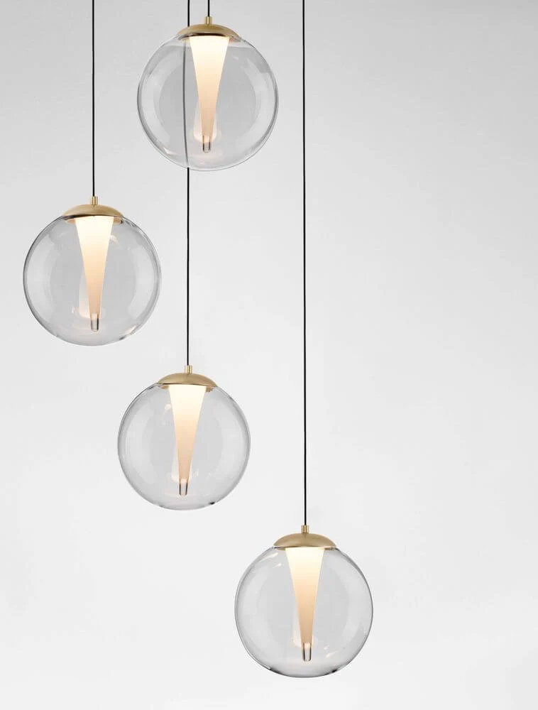 Galeo Pendelleuchte 4-flammig Ø 56cm 3000K Gold