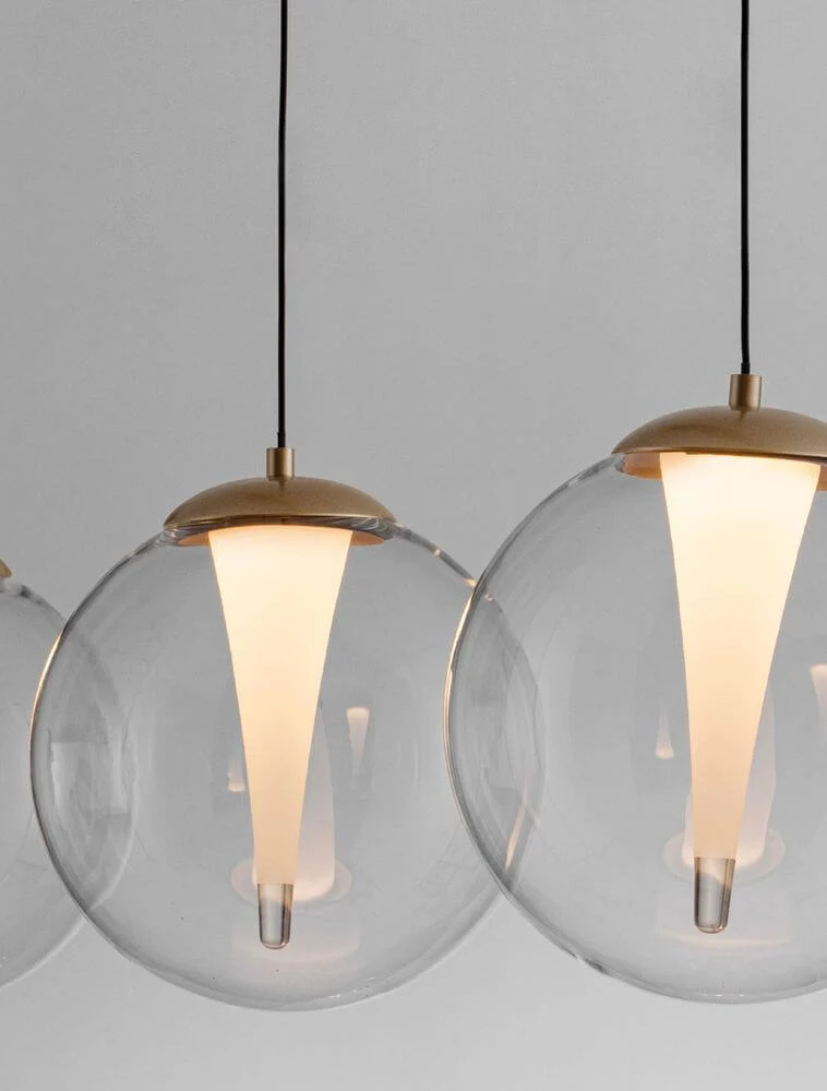 Galeo Pendelleuchte 4-flammig Balken 120cm 3000K Gold