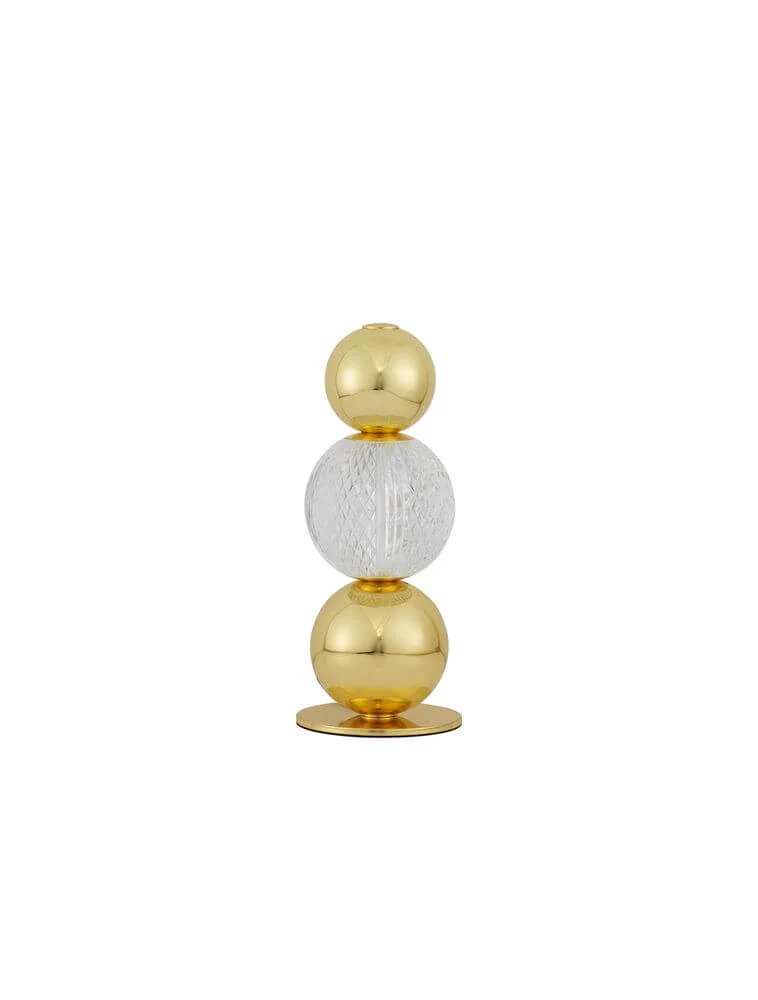 Brille LED Tischleuchte Ø 12cm 3200K Gold