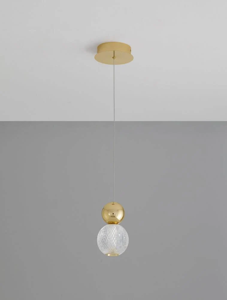 Brille LED Pendelleuchte Ø 11cm 3200K Gold
