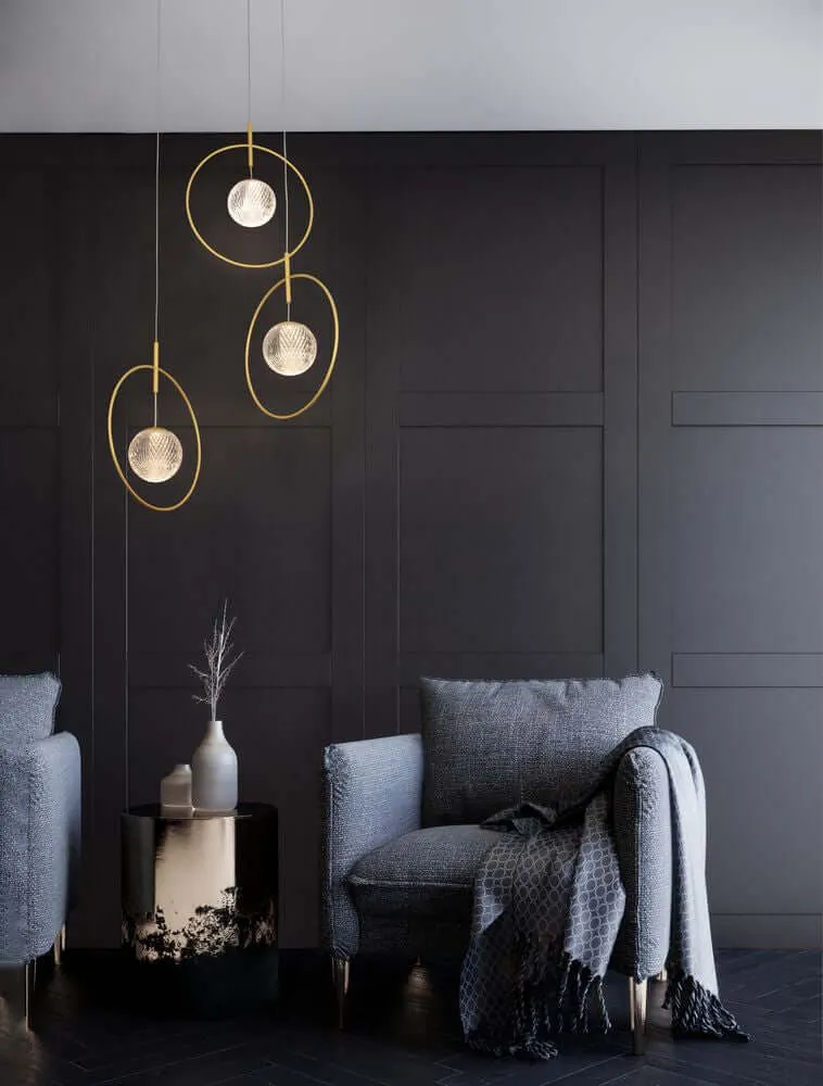 Atos LED Pendelleuchte Ø 40cm 3-flammig Gold 3000K