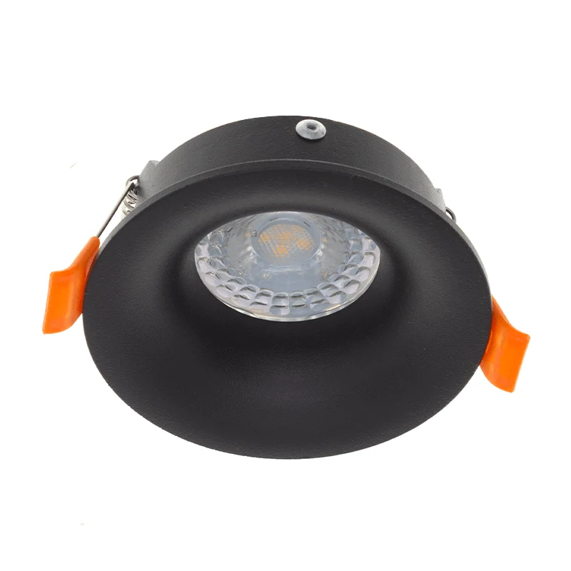 INBOUWSPOT VERDIEPT | Ø70mm | GU10 / MR16 | IP20 | ZWART