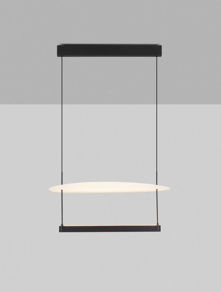 Diona LED Pendelleuchte Ø 60cm Schwarz, Weiß