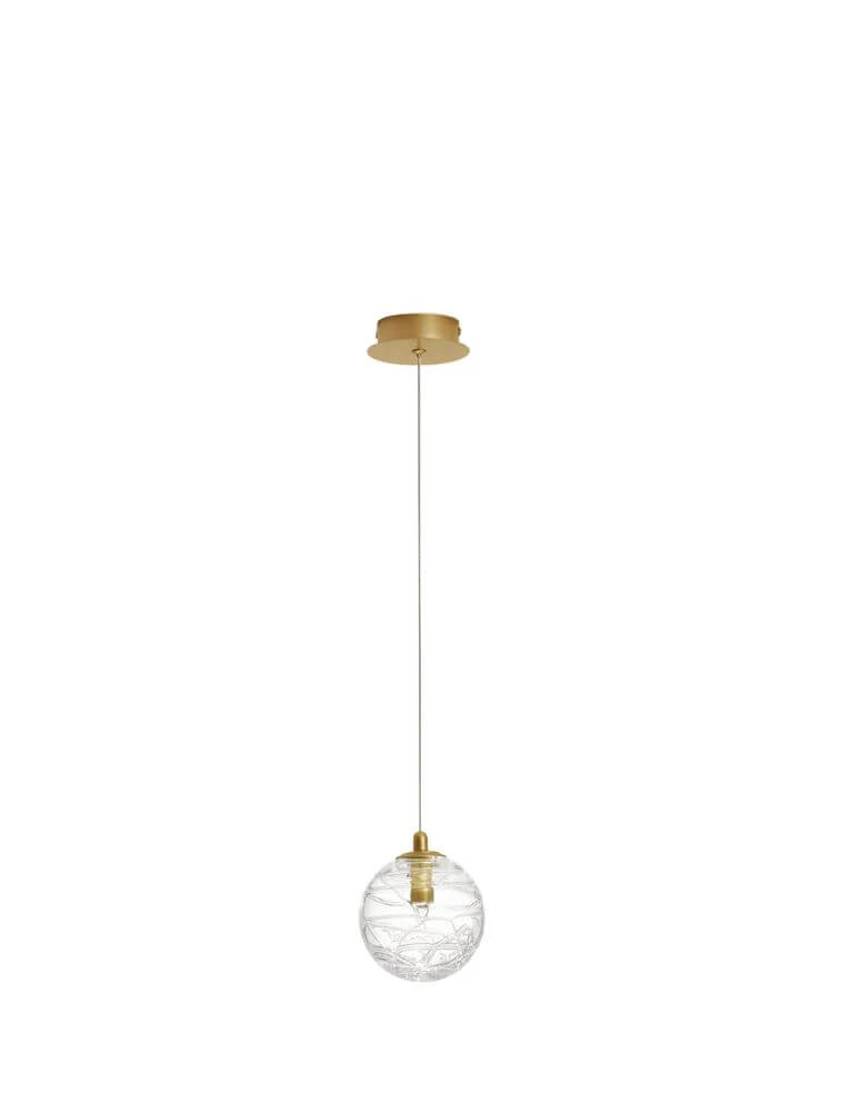 Coen Pendelleuchte Gold, Transparent