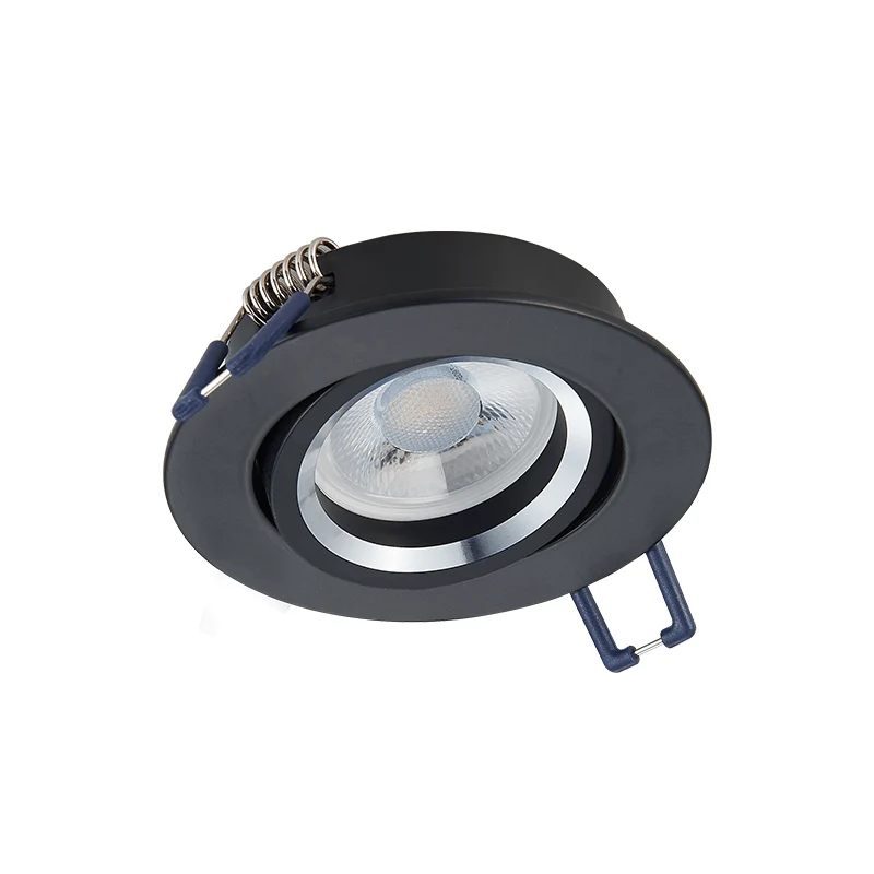 INBOUWSPOT KANTELBAAR | Ø73mm | GU10 / MR16 | IP22 | ZWART