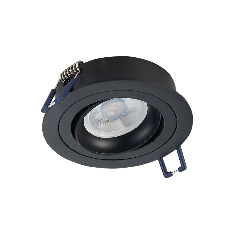 INBOUWSPOT KANTELBAAR | Ø80mm | GU10 / MR16 | IP22 | ZWART