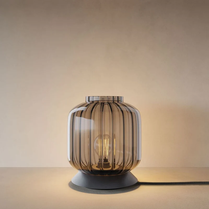 s.luce Velo Glas-Tischleuchte mit Schalter
