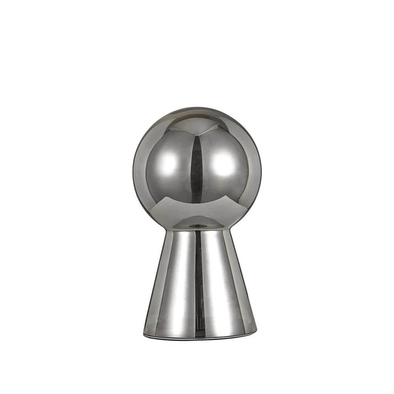 Birillo mundgeblasene Glas Tischleuchte 40cm Rauch