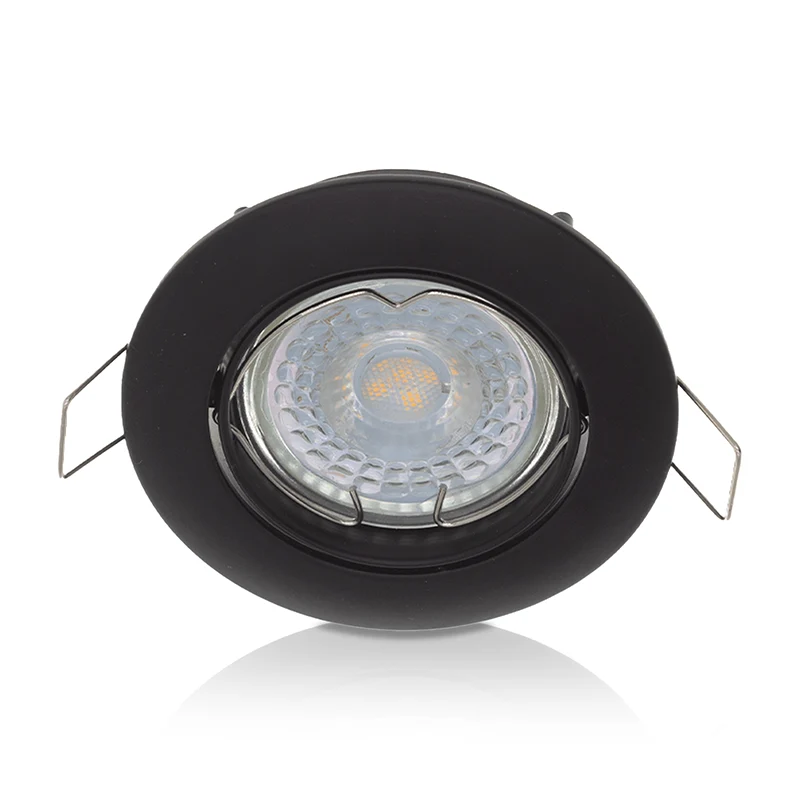 INBOUWSPOT KANTELBAAR | Ø70mm | GU10 / MR16 | IP22 | ZWART