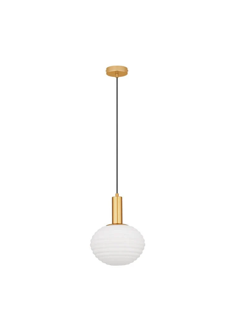 Allen Pendelleuchte E27 Gold, Weiß