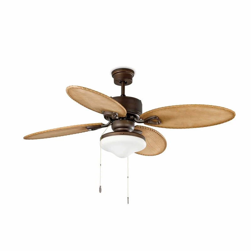 Deckenventilator Lombok Ø 132cm 4 Flügel 2-flammig Kiefer-Rustikal