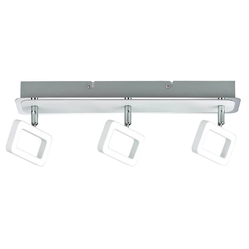 Strahler Frame LED 3-flammig Weiß Chrom 3x4, 5W