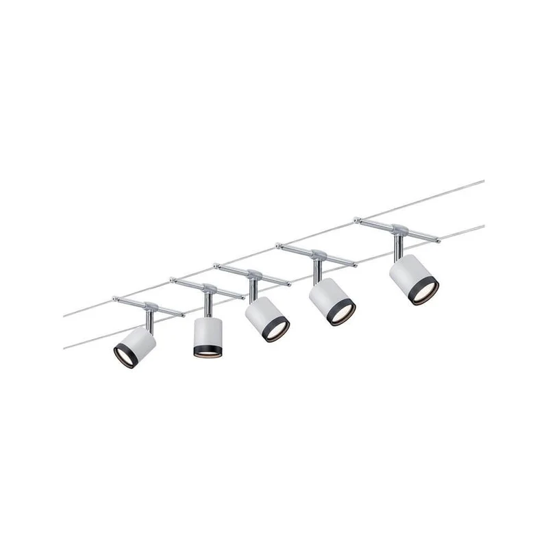 Wire System TubeLED 5x4W Weiß Schwarz Chrom 12V